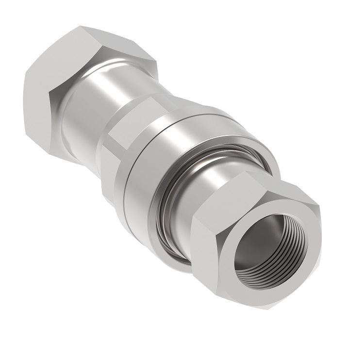FD56-1065-08-10 Hansen® by Danfoss | Quick Disconnect Coupling | 5600 Series | 1/2" Female NPT x 5/8" ISO 7241 Type A | Complete Plug and Socket Set | Valved | FKM Seal | Carbon Steel