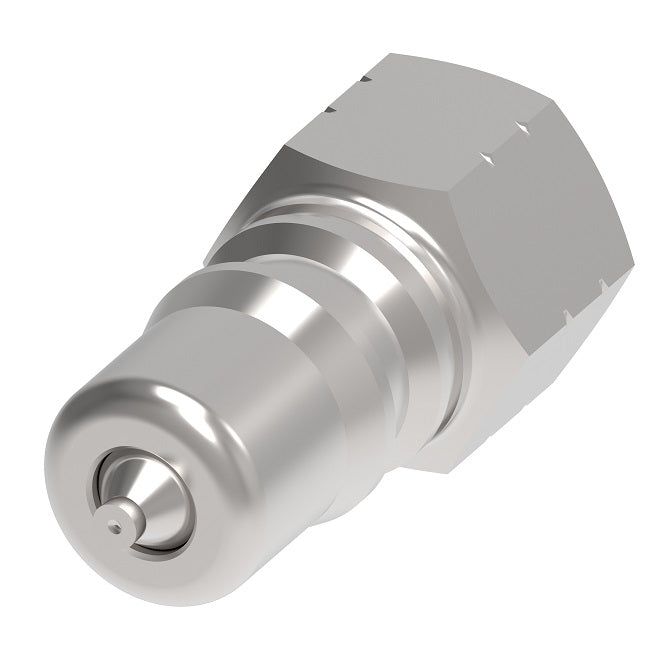 G5623-6-6 Hansen® by Danfoss | Quick Disconnect Coupling | 5600 Series | 3/8" Female BSP x 3/8" ISO 7241-1 Type A | Plug | Valved | Buna-N Seal | Carbon Steel