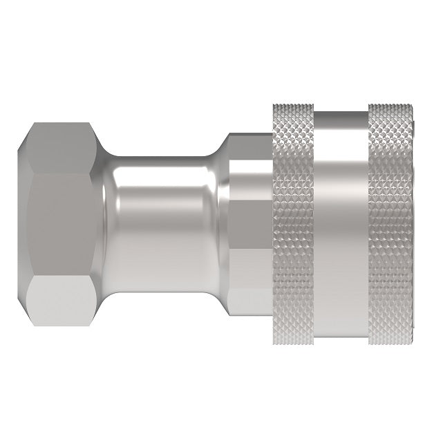 560024-12-12 Hansen® by Danfoss | Quick Disconnect Coupling | 5600 Series | 3/4" Female NPTF x 3/4" ISO 7241 Type A | Socket | Buna-N Seal | Stainless Steel