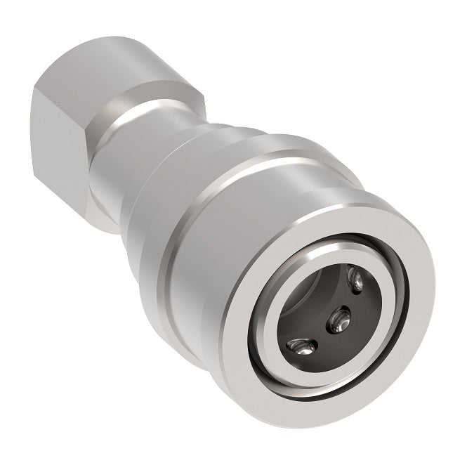 G5622-16-16 Hansen® by Danfoss | Quick Disconnect Coupling | 5600 Series | 1" Female BSP x 1" ISO 7241-1 Type A | Socket | Valved | Buna-N Seal | Carbon Steel