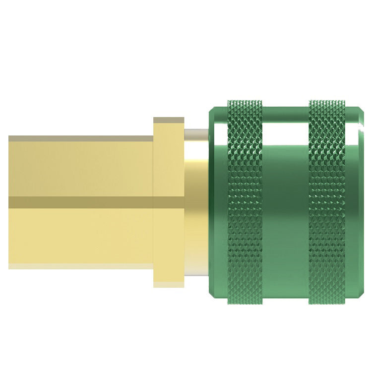 GR602SL Hansen® by Danfoss | Quick Disconnect Coupling | 600 Series | 1/4" Female NPTF x 1/4" Body Size | Oxygen Service Socket | With Sleeve Lock | Buna-N Seal | Brass
