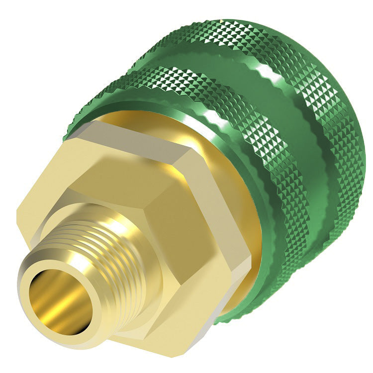 GR604R Hansen® by Danfoss | Quick Disconnect Coupling | 600 Series | 9/16" Male UNF x 1/4" Body Size | Standard Socket | Without Sleeve Lock | Buna-N Seal | Brass