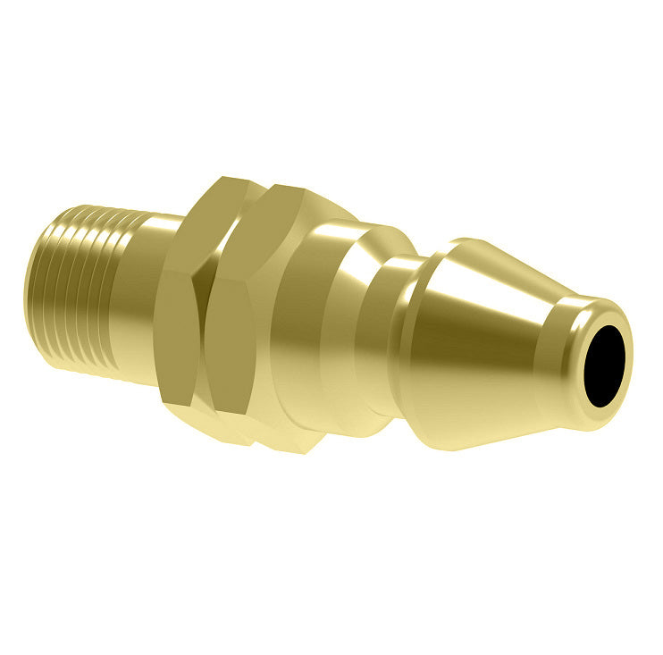 A1 Hansen® by Danfoss | Quick Disconnect Coupling | 700 Series | 1/8" Male NPTF x 1/4" Body Size | Standard Plug | Without Sleeve Lock | Buna-N Seal | Brass