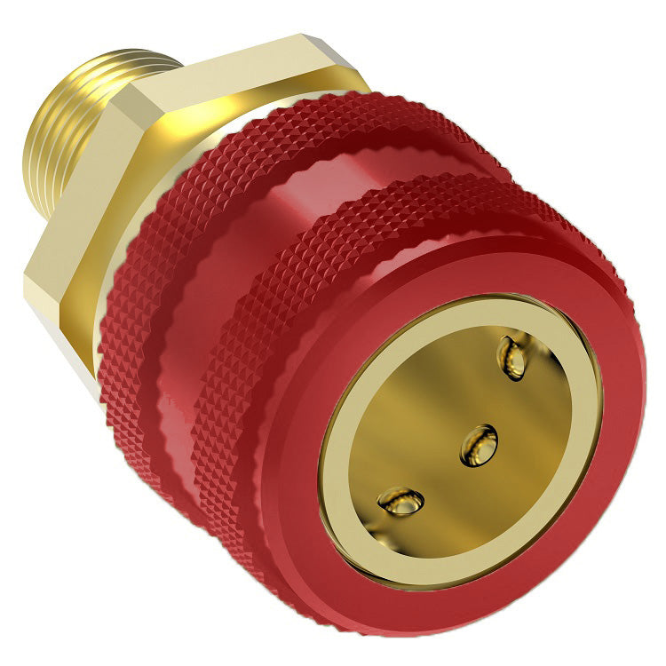 RD703SL Hansen® by Danfoss | Quick Disconnect Coupling | 700 Series | 1/4" Male NPTF x 1/4" Body Size | Acetylene Service Socket | With Sleeve Lock | Buna-N Seal | Brass