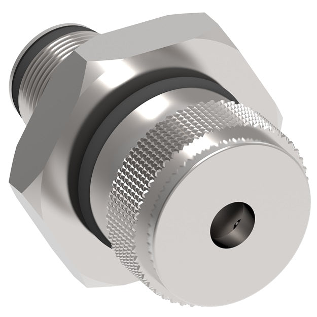 FD14-4002-26-06 Weatherhead by Danfoss | FLOCS Quick Disconnect Oil Drain Coupling | FD14 Series | Plug, Gasket, & Cap Assembly | 3/8" Body Size x Male 3/4-14 DRYSEAL NPTF | Plug | FKM Seal | Carbon Steel