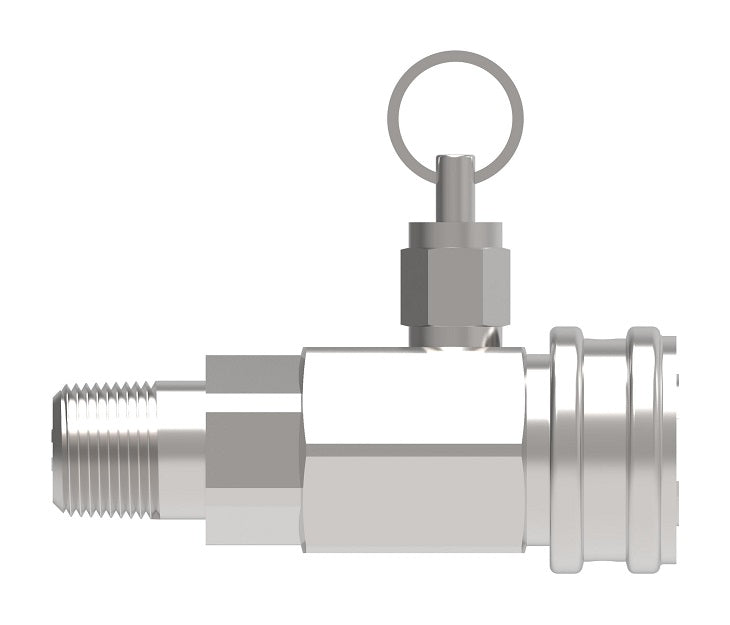 FD15-1000-04 Hansen® by Danfoss | Quick Disconnect Oil Sampling Valve | FD15 Series | 1/4" Male NPTF x 1/4" Body Size | 50-300 psi | NBR Seal | Steel