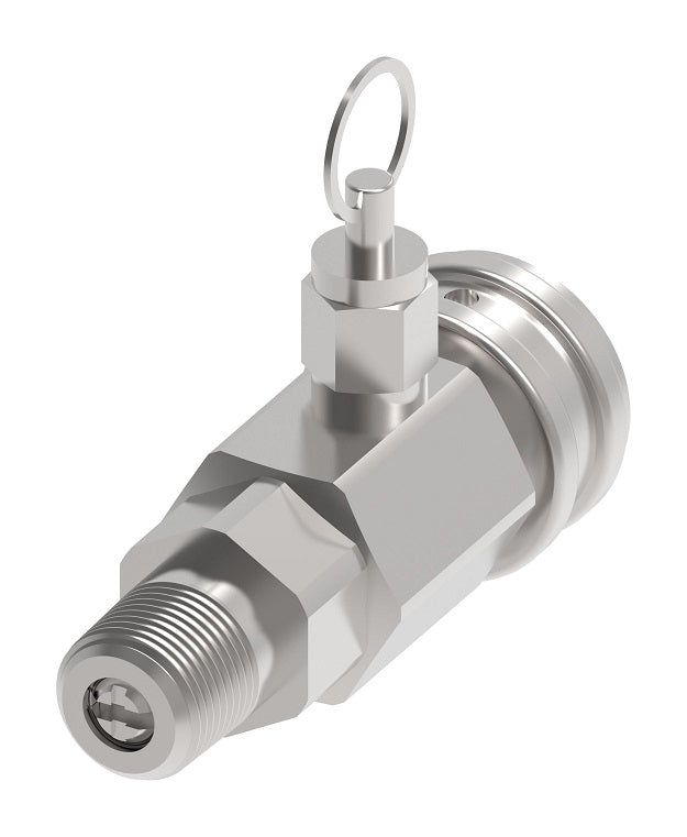 FD15-1000-04 Hansen® by Danfoss | Quick Disconnect Oil Sampling Valve | FD15 Series | 1/4" Male NPTF x 1/4" Body Size | 50-300 psi | NBR Seal | Steel