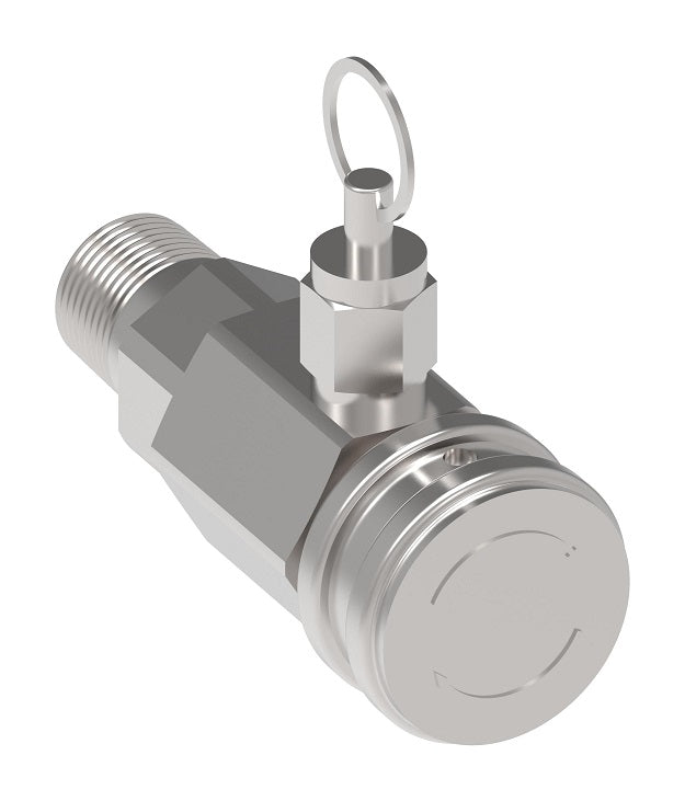 FD15-1000-04 Hansen® by Danfoss | Quick Disconnect Oil Sampling Valve | FD15 Series | 1/4" Male NPTF x 1/4" Body Size | 50-300 psi | NBR Seal | Steel