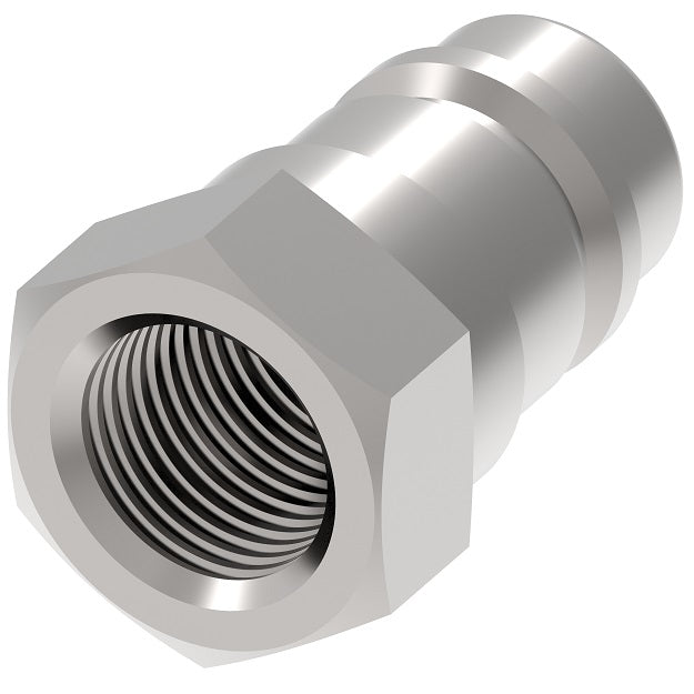 FD35-1002-06-06 Hansen® by Danfoss | Quick Disconnect Coupling | FD35 Series | 3/8" Female NPT x 3/8" High Pressure Ball Latch | Plug | FKM Seal | Valved | Steel