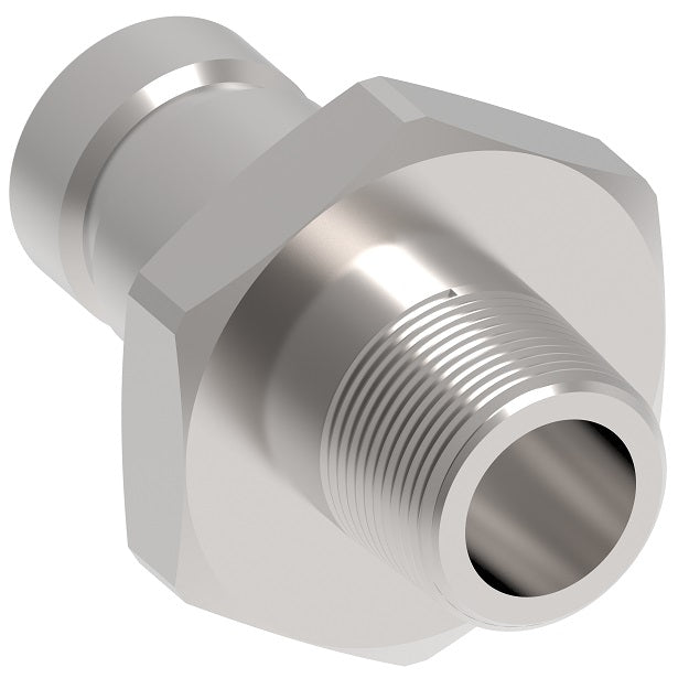 FD90-1045-04-04 Hansen® by Danfoss | Quick Disconnect Coupling | FD90 Series | 1/4" Male NPT x 1/4" SAE J1502 Interchange | Plug | NBR Seal | Valved with Dust Cap | Steel