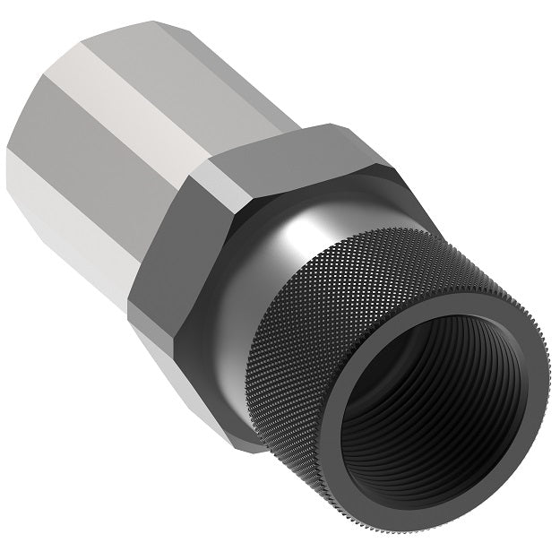 FD96-1004-08-06 Hansen® by Danfoss | Quick Disconnect Coupling | FD96 Series | 1/2" Female SAE O-Ring Boss x 3/8" High Pressure Thread to Connect Flush Face | Socket | NBR Seal | Steel