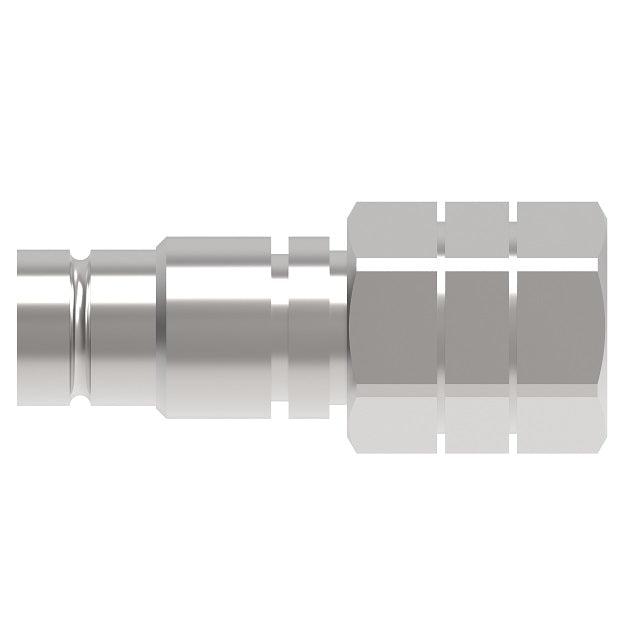 25FFP131UN Hansen® by Danfoss | Quick Disconnect Coupling | FF Series | 1-5/16-12 Female UNF SAE J1926-1 x 1" ISO 16028 Flat Face | Plug | NBR+AU Seal | Steel