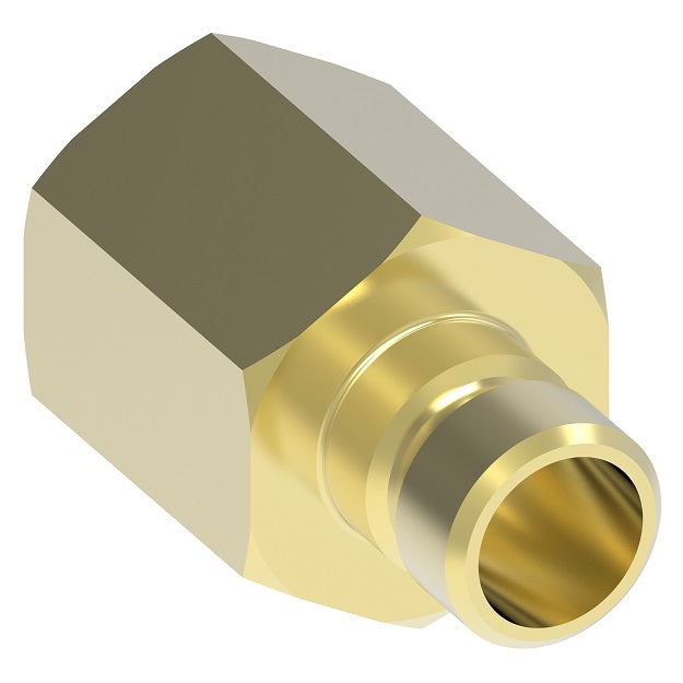 FTP556F Hansen by Danfoss | Thermal Management Quick Disconnect Coupling | Flo-Temp Series | 3/4" Female NPTF x 1/2" Body Size | Plug | Brass