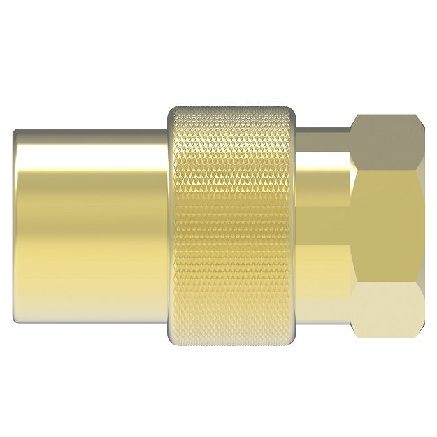 LNFT500 Hansen® by Danfoss | Thermal Management Quick Disconnect Coupling | Flo-Temp Series | 1/2" Female NPTF x 1/2" Body Size | Socket | Brass
