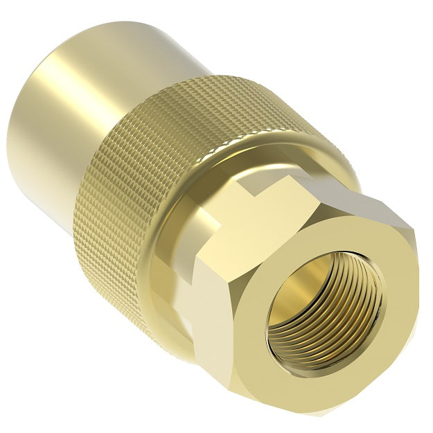 LNFT200 Hansen® by Danfoss | Thermal Management Quick Disconnect Coupling | Flo-Temp Series | 1/8" Female NPTF x 1/4" Body Size | Socket | Brass