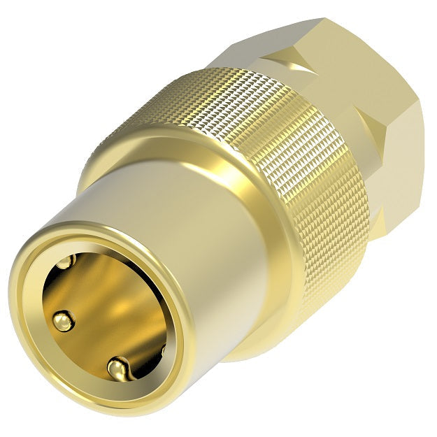 LNFT500 Hansen® by Danfoss | Thermal Management Quick Disconnect Coupling | Flo-Temp Series | 1/2" Female NPTF x 1/2" Body Size | Socket | Brass