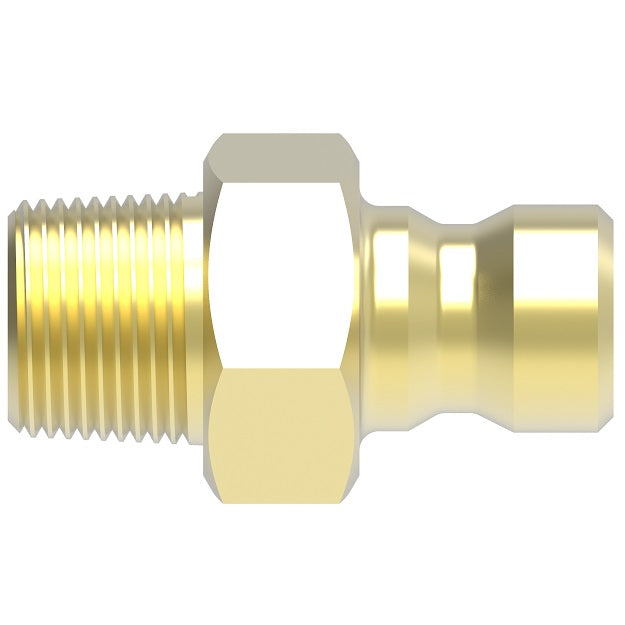 FTP352BST Hansen by Danfoss | Thermal Management Quick Disconnect Coupling | Flo-Temp Series | 1/4" Male BSPT x 3/8" Body Size | Plug | Brass