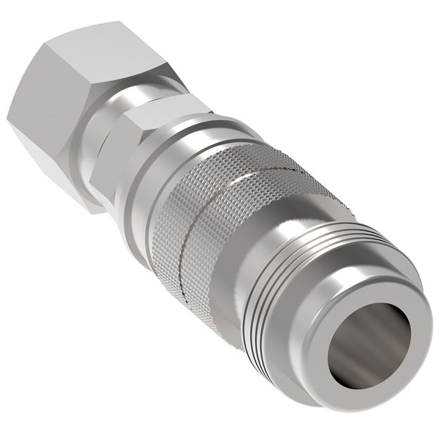 23203004 Hansen® by Danfoss | Pneumatic Quick Disconnect Coupling | Full-Bore Series | 1/2" Female NPTF x 3/8" Body Size | Socket | Buna-N Seal | Steel