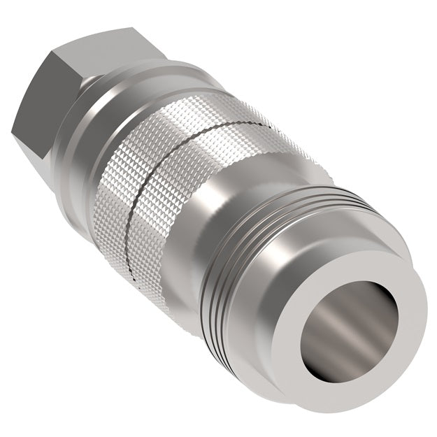 23203300 Hansen® by Danfoss | Pneumatic Quick Disconnect Coupling | Full-Bore Series | 3/8" Female NPTF x 3/8" Body Size | Socket | Buna-N Seal | Steel