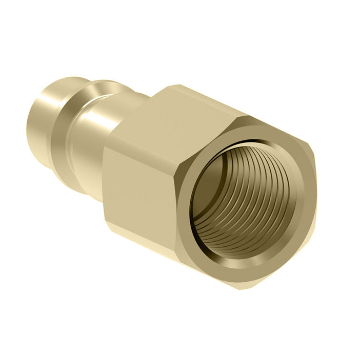 100506 Hansen® by Danfoss | Pneumatic Quick Disconnect Coupling | Gas-Mate Series | 3/8" Female NPTF x 3/8" Body Size | Plug | Brass