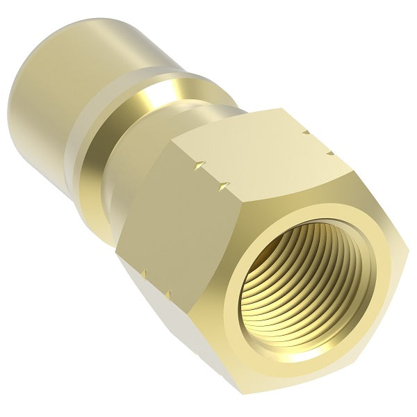 B6KP31 Hansen® by Danfoss | Quick Disconnect Coupling | HK1-8 Series | 3/4" Female NPTF x 3/4" ISO 7241-1 B | Plug | NBR Seal | Brass