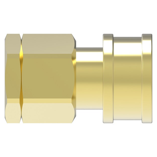 B20H56 Hansen® by Danfoss | Quick Disconnect Coupling | HK10/12/20 Series | 2-1/2" Female NPTF x 2-1/2" ISO 7241-1 B | Socket | NBR Seal | Brass