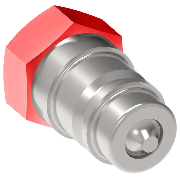 4KFR26 Hansen® by Danfoss | Quick Disconnect Coupling | HKFR Series BOP | 1/2" Female NPTF x 1/2" ISO 7241-1 Series B | Plug | NBR Seal | Steel