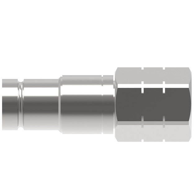 ML12FFP50 Hansen® by Danfoss | Quick Disconnect Coupling | MLFF Series | 1/2" Female NPT x 1/2" ISO 16028 Flat Face/Dry Break | Plug | NBR+AU Seal | 316L Stainless Steel