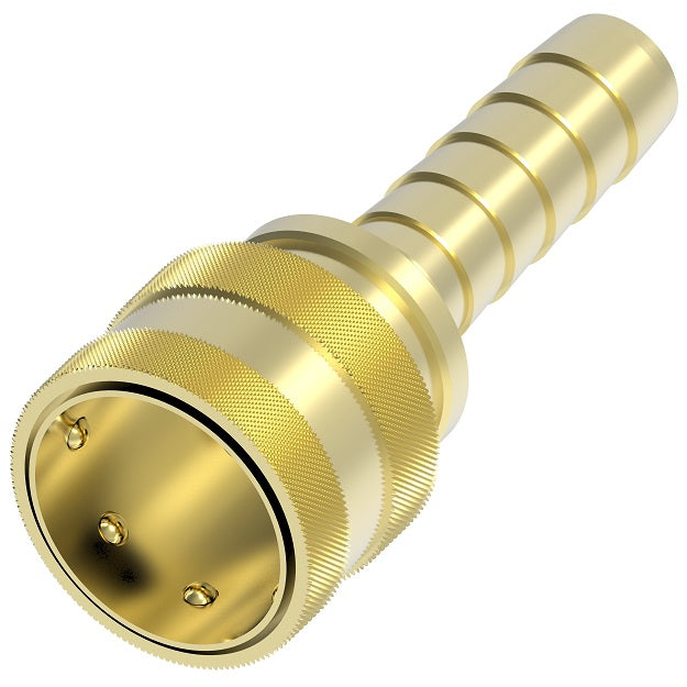 1S12 Hansen® by Danfoss | Quick Disconnect Coupling | ST Series | 3/16" Hose ID x 1/8" Body Size | Socket | NBR Seal | Brass