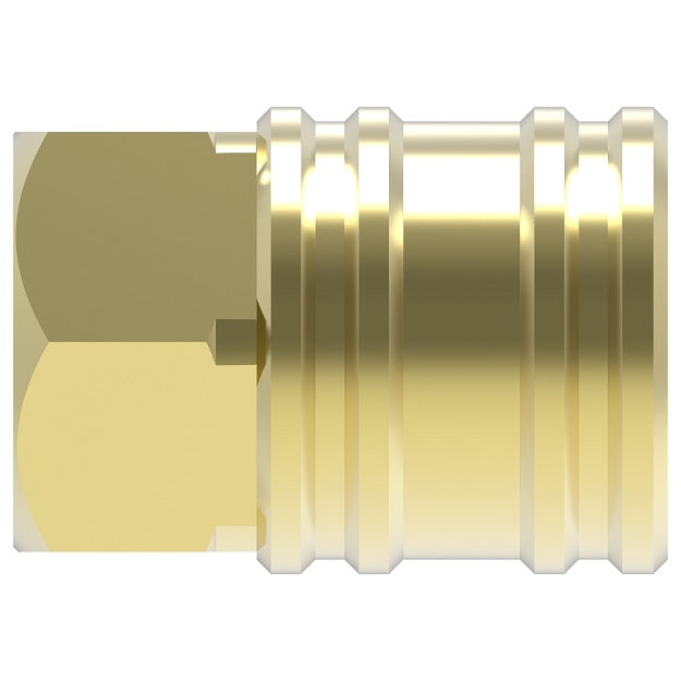 4S26 Hansen® by Danfoss | Quick Disconnect Coupling | ST Series | 1/2" Female NPTF x 1/2" Body Size | Socket | NBR Seal | Brass