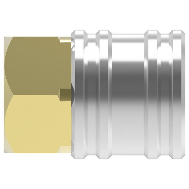 20S56 Hansen® by Danfoss | Quick Disconnect Coupling | ST Series | 2-1/2" Female NPTF x 2-1/2" Body Size | Socket | NBR Seal | Brass (with Steel Sleeve)