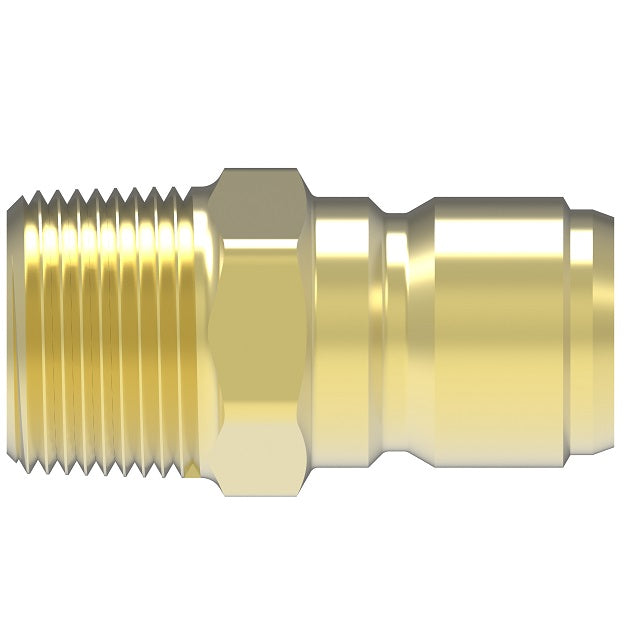 B8T35BS Hansen® by Danfoss | Quick Disconnect Coupling | ST Series | 1" Male BSPP x 1" Body Size | Plug | NBR Seal | Brass