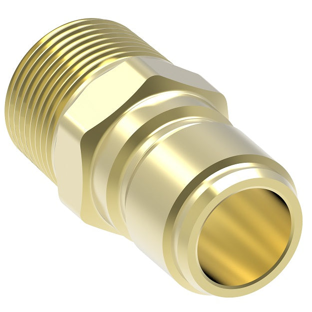 B8T35BS Hansen® by Danfoss | Quick Disconnect Coupling | ST Series | 1" Male BSPP x 1" Body Size | Plug | NBR Seal | Brass