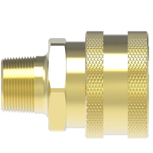1S10 Hansen® by Danfoss | Quick Disconnect Coupling | ST Series | 1/8" Male NPTF x 1/8" Body Size | Socket | NBR Seal | Brass