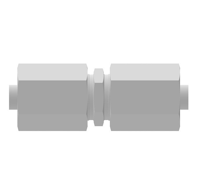 1562PX4 by Danfoss | Compression Tube | Union Connector | 1/4" Tube OD x 1/4" Tube OD | Polypropylene