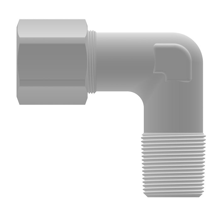 1569X8 by Danfoss | Compression Tube | Male Connector | 90° Elbow | 1/2" Tube OD x 3/8" Male Pipe | Nylon