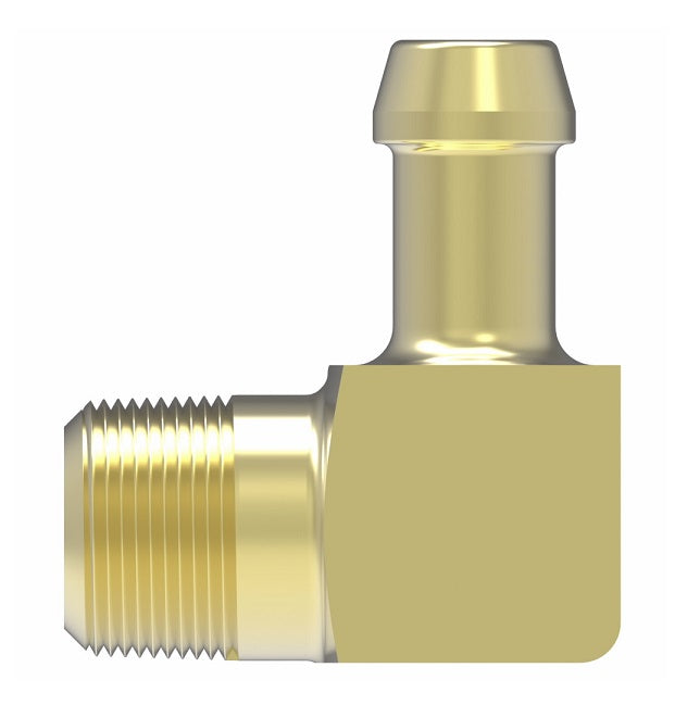 05706B-C04 Weatherhead by Danfoss | Male Pipe Rigid 90° Elbow Field Attachable Fitting | 057 'B' Series | -04 Male NPTF x -06 Reusable Hose End | Brass