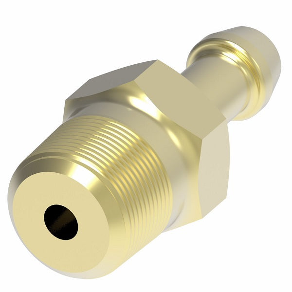 05704B-104 Weatherhead by Danfoss | Male Pipe Rigid Field Attachable Fitting | 057 'B' Series | -04 Male NPTF x -04 Reusable Hose End | Brass