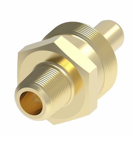 1391X8 Weatherhead by Danfoss | Insert (Body Only) Field Attachable Fitting | 338 'B' Series DOT | -06 Male NPTF -08 Reusable Hose End | Brass