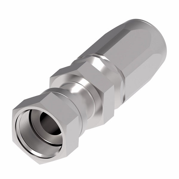 1RA16FR16 Weatherhead by Danfoss | Female ORS Swivel Field Attachable Fitting for 1 Wire Braided Hose | 1R Series | Complete Fitting | -16 Female O-Ring Face Seal Swivel x -16 Reusable Hose End | Steel