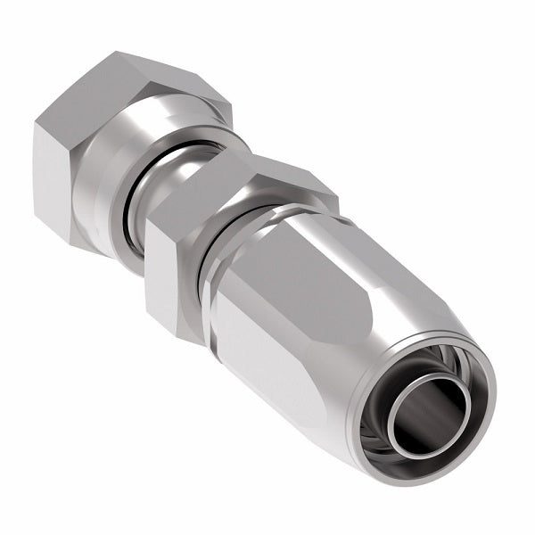 1RA4FR4 Weatherhead by Danfoss | Female ORS Swivel Field Attachable Fitting for 1 Wire Braided Hose | 1R Series | Complete Fitting | -04 Female O-Ring Face Seal Swivel x -04 Reusable Hose End | Steel