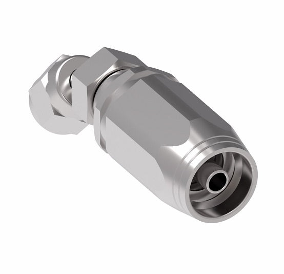 2RA8FJA8 Weatherhead by Danfoss | Female 37° JIC Swivel 45° Elbow Field Attachable Fitting for 2 Wire Braided Hose | 2R Series | Complete Fitting | -08 Female 37° JIC Swivel x -08 Reusable Hose End | Steel
