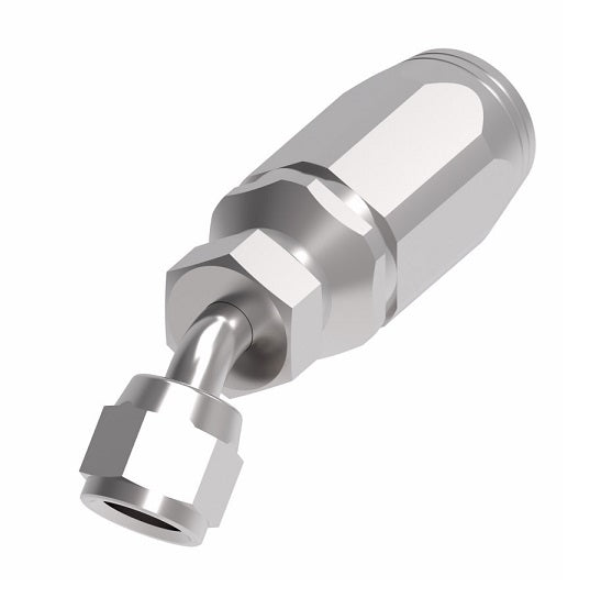 2RA16FJA16 Weatherhead by Danfoss | Female 37° JIC Swivel 45° Elbow Field Attachable Fitting for 2 Wire Braided Hose | 2R Series | Complete Fitting | -16 Female 37° JIC Swivel x -16 Reusable Hose End | Steel
