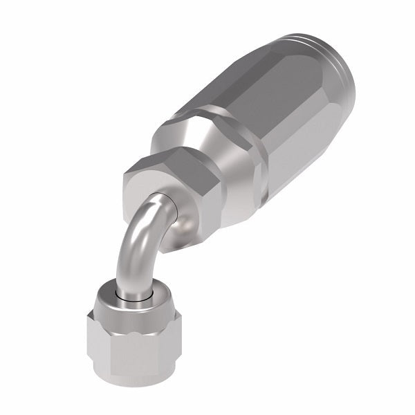 2RA8FJB8 Weatherhead by Danfoss | Female 37° JIC Swivel Short Drop 90° Elbow Field Attachable Fitting for 2 Wire Braided Hose | 2R Series | Complete Fitting | -08 Female 37° JIC Swivel x -08 Reusable Hose End | Steel