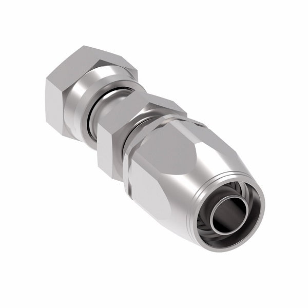 2RA6FR6 Weatherhead by Danfoss | Female ORS Swivel Field Attachable Fitting for 2 Wire Braided Hose | 2R Series | Complete Fitting | -06 Female O-Ring Face Seal Swivel x -06 Reusable Hose End | Steel