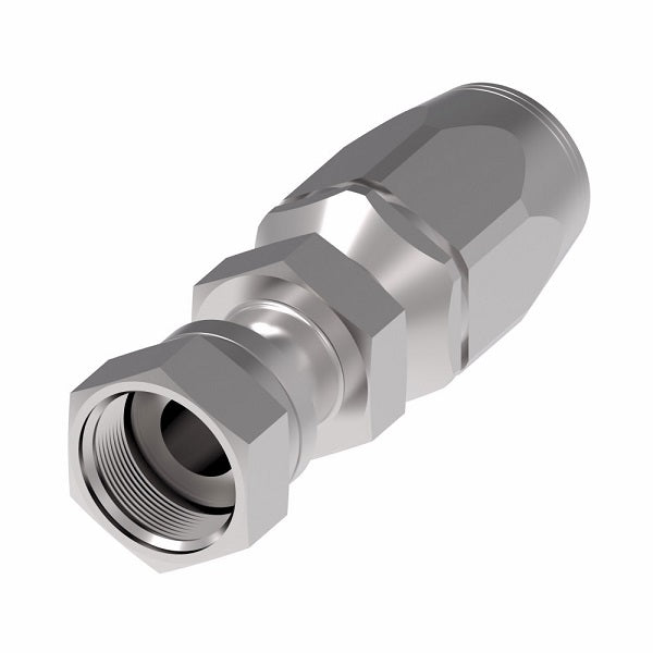 2RA16FR16 Weatherhead by Danfoss | Female ORS Swivel Field Attachable Fitting for 2 Wire Braided Hose | 2R Series | Complete Fitting | -16 Female O-Ring Face Seal Swivel x -16 Reusable Hose End | Steel
