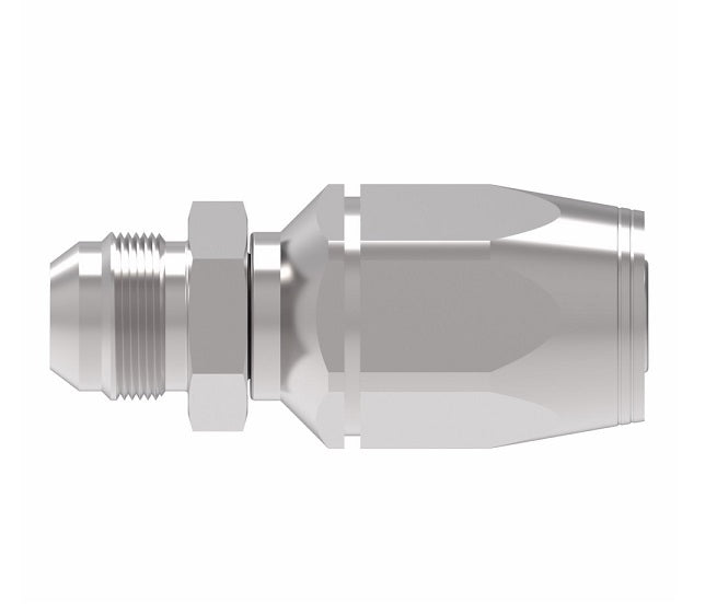 2RA6MJ6 Weatherhead by Danfoss | Male 37° JIC Flare Field Attachable Fitting for 2 Wire Braided Hose | 2R Series | Complete Fitting | -06 Male 37° JIC Flare x -06 Reusable Hose End | Steel