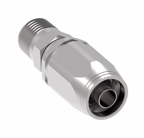 2RA16MP16 Weatherhead by Danfoss | Male Pipe Field Attachable Fitting for 2 Wire Braided Hose | 2R Series | Complete Fitting | -16 Male Pipe x -16 Reusable Hose End | Steel