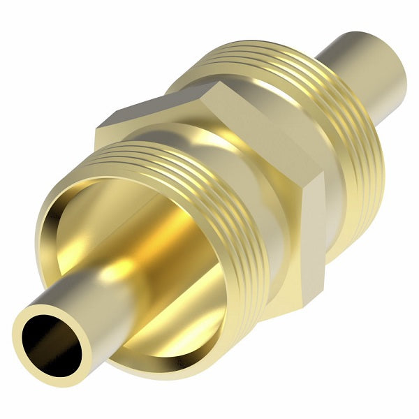 33806-E Weatherhead by Danfoss | Hose Mender (Body Only) Field Attachable Fitting | 338 'B' Series DOT | -06 Reusable Hose End x -06 Reusable Hose End | Brass