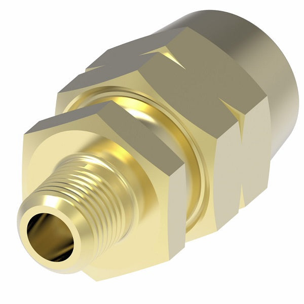 33806B-Y24 Weatherhead by Danfoss | Male Connector Field Attachable Fitting | 338 'B' Series DOT | -04 Male Pipe (PTF SAE Short) x -06 Reusable Hose End | Brass